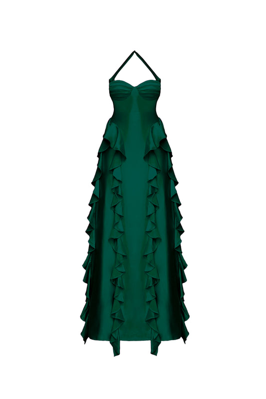 Melissa Dress - Emerald green