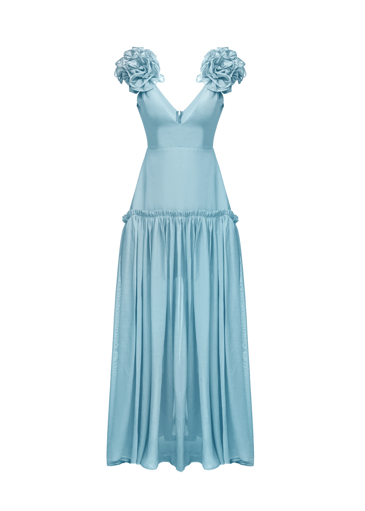 LOLA Chiffon Midi Dress Sky Blue – JEWELJEMILA